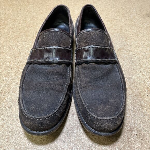John Varvatos Thompson Venetian loafers in brown suede Size 13 main image 8
